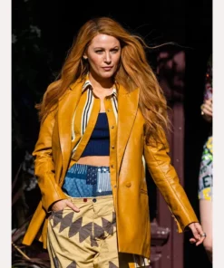 Blake Lively It Ends With Us Mustard Coat
