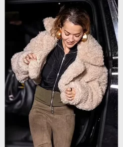 Rita Ora Met Gala Teddy Fur Jacket