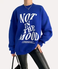 Unisex Not In The Mood Sweatshirt Blue