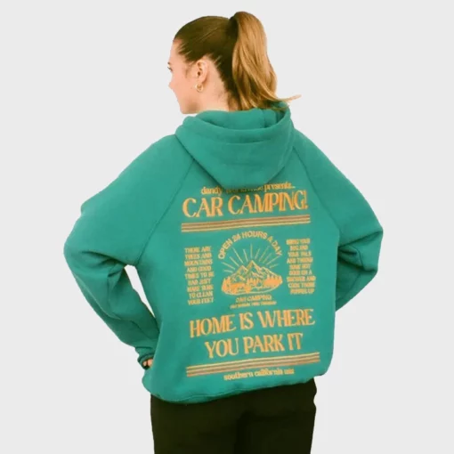 Dandy Home Is Where You Park It Green Hoodie