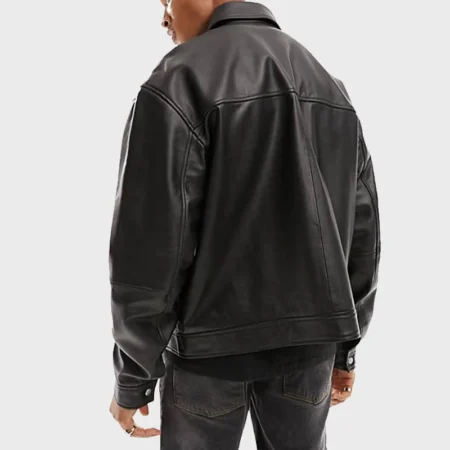 Mens Oversized Hooded Black Track Jacket - Danezon