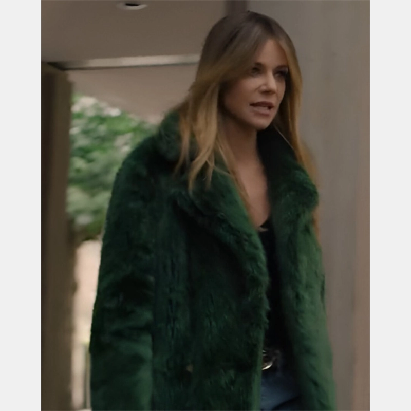 High Potential 2025 Kaitlin Olson Green Fur Coat - Danezon