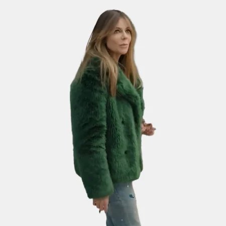 High Potential 2025 Kaitlin Olson Green Fur Coat - Danezon