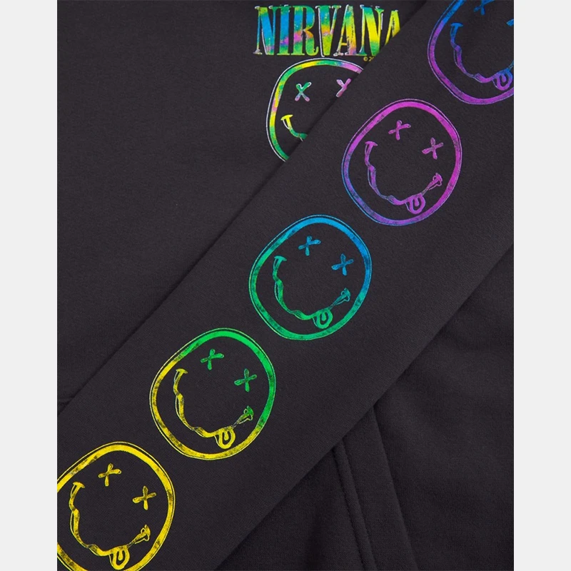 Nirvana Graphic Popover Hoodie Black - Danezon