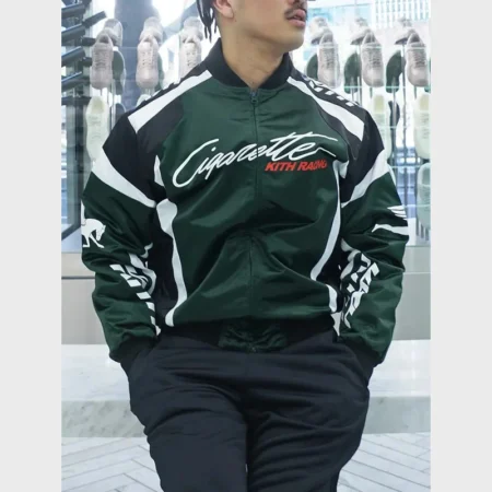 Kith X Cigarette Racing Nylon Bomber Jacket Green