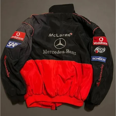 Mercedes-Benz West McLaren ジャケットF1ロゴ入り Mercedes-Benz West McLaren F1 Racing Jacket Red & Black