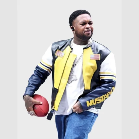 Laid.b 00 コラボスタジアムジャケット　ポーカーズ着用 Super Bowl LIX Mustard Leather Jacket - Danezon