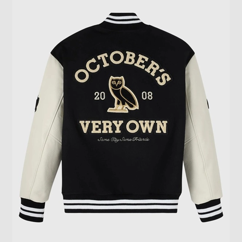 OVO Black & White Collegiate Varsity Jacket