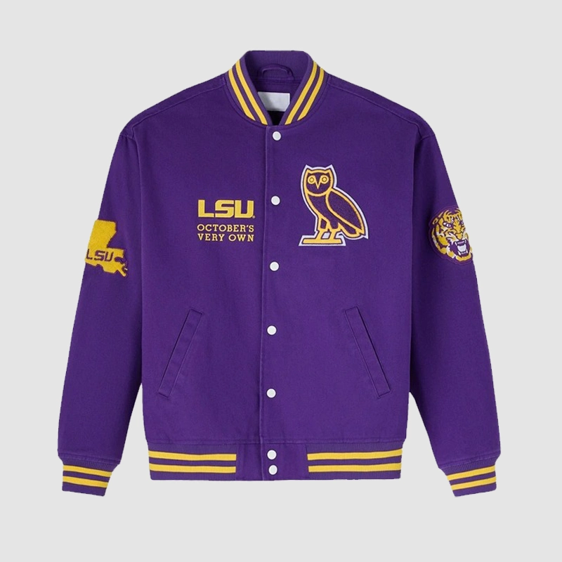 OVO LSU Tigers Varsity Jacket Purple