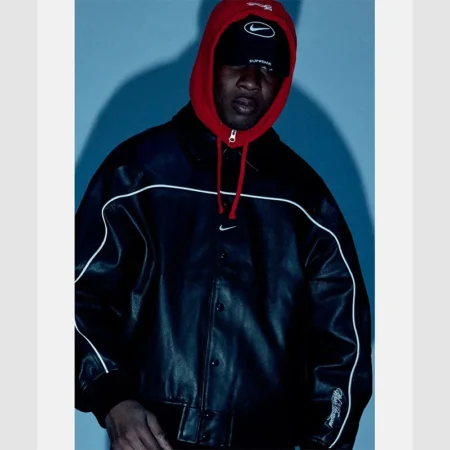 Supreme x Nike Leather Varsity Jacket Spring 2025 - Danezon