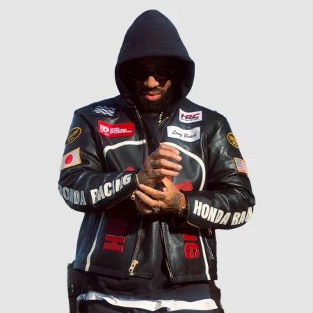 HRC x Vanson x Larry Honda Racing Leather Jacket - Black