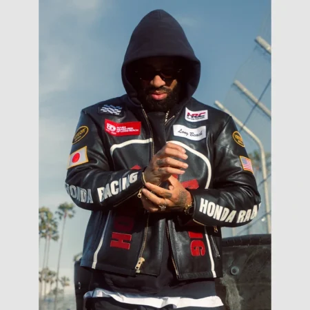 HRC x Vanson x Larry Honda Racing Leather Jacket - Black