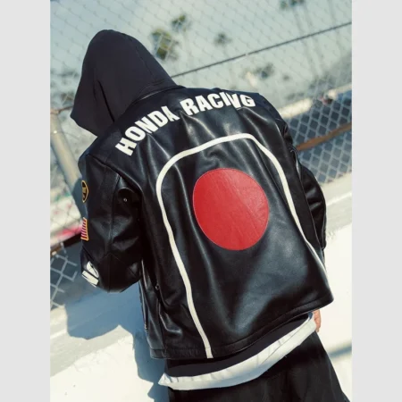 HRC x Vanson x Larry Honda Racing Leather Jacket - Black