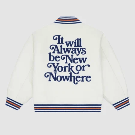 New York or Nowhere Nyon x Mets Motto Varsity Jacket - Danezon