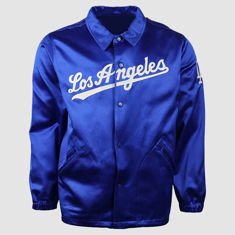 LA Dodgers 1962 Blue Satin Windbreaker Jacket Blue