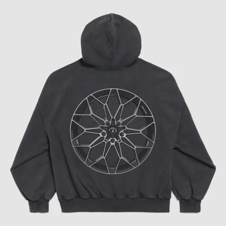 Balenciaga x Automobili Lamborghini Zip-up Hoodie Black