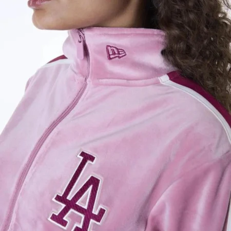 LA Dodgers Womens Pink Track Jacket - Danezon