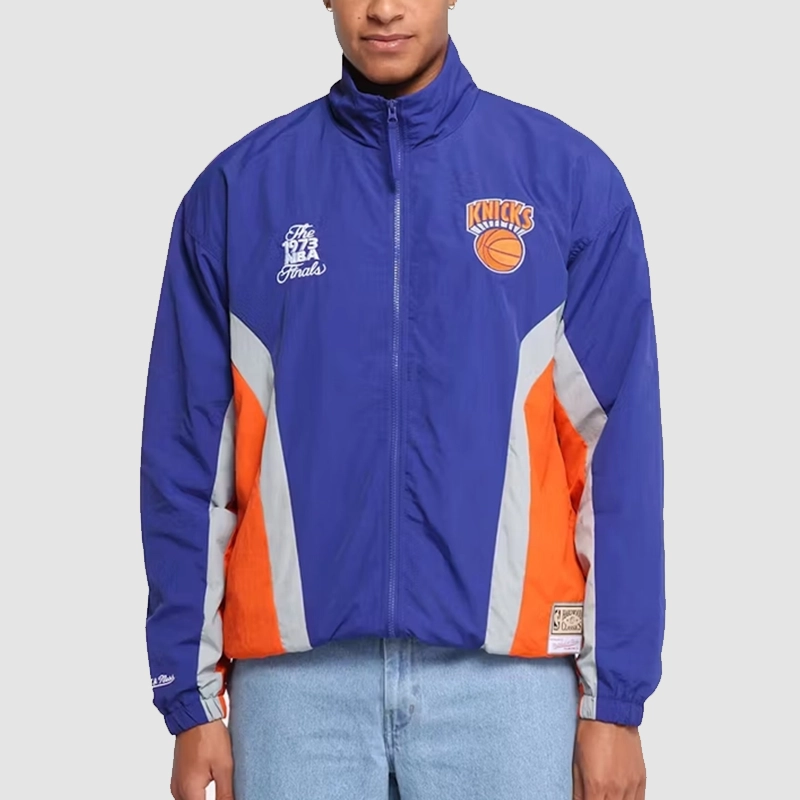 Mitchell & Ness New York Knicks Track Jacket Blue & Orange
