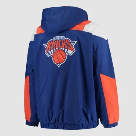 New York Knicks Starter Jacket | Blue Striker Half-Zip Hoodie