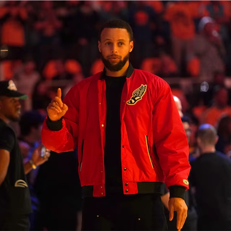 Steph Curry Red Jacket | Steph Curry Jacket Tonight