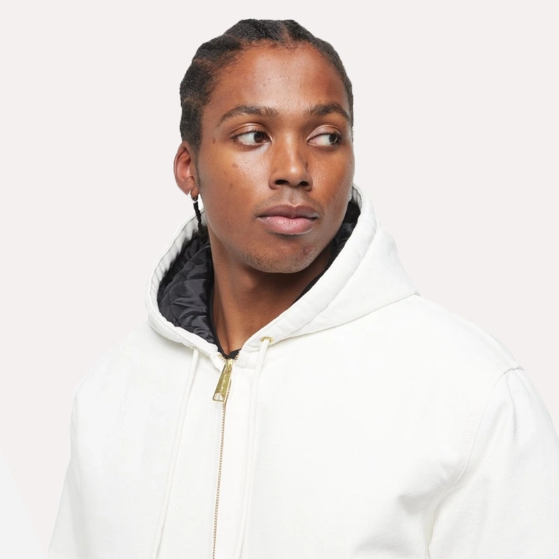 White Zipper Carhartt Hooded Jacket - White Carhartt Jacket