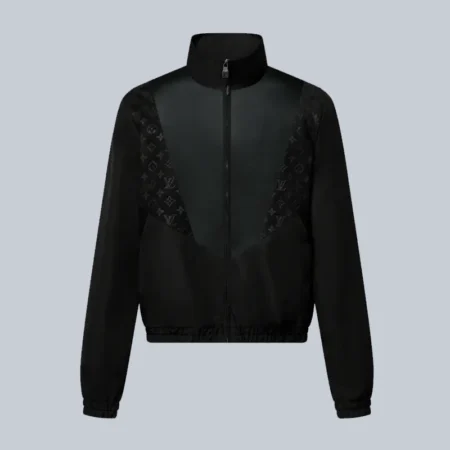 LOUIS VUITTON ブラック レザージャケット 40（M~L) Jay-Z Louis Vuitton Jacket | Jay-Z LV Leather Mix Track Jacket