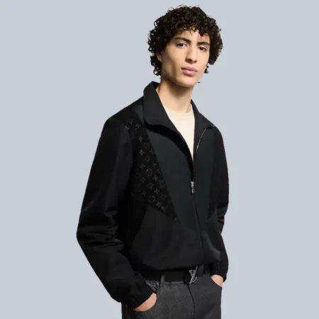 Jay-Z Louis Vuitton Jacket | Jay-Z LV Leather Mix Track Jacket