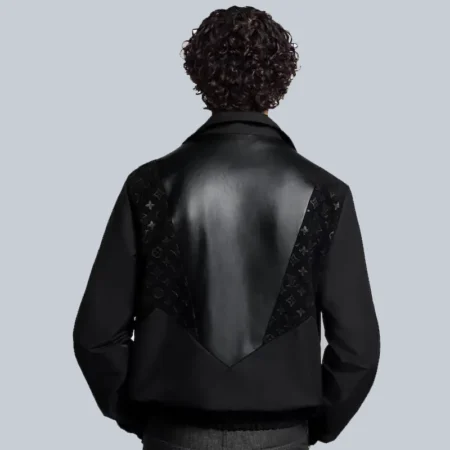 Jay-Z Louis Vuitton Jacket | Jay-Z LV Leather Mix Track Jacket