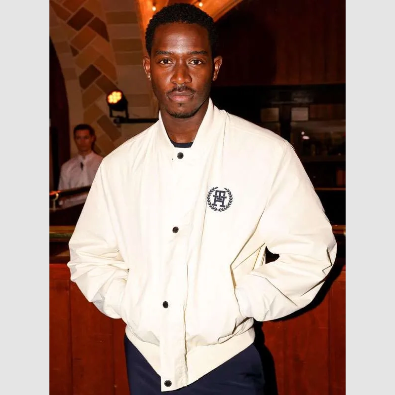 Shop Now Damson Idris F1 The Movie White Jacket - Danezon