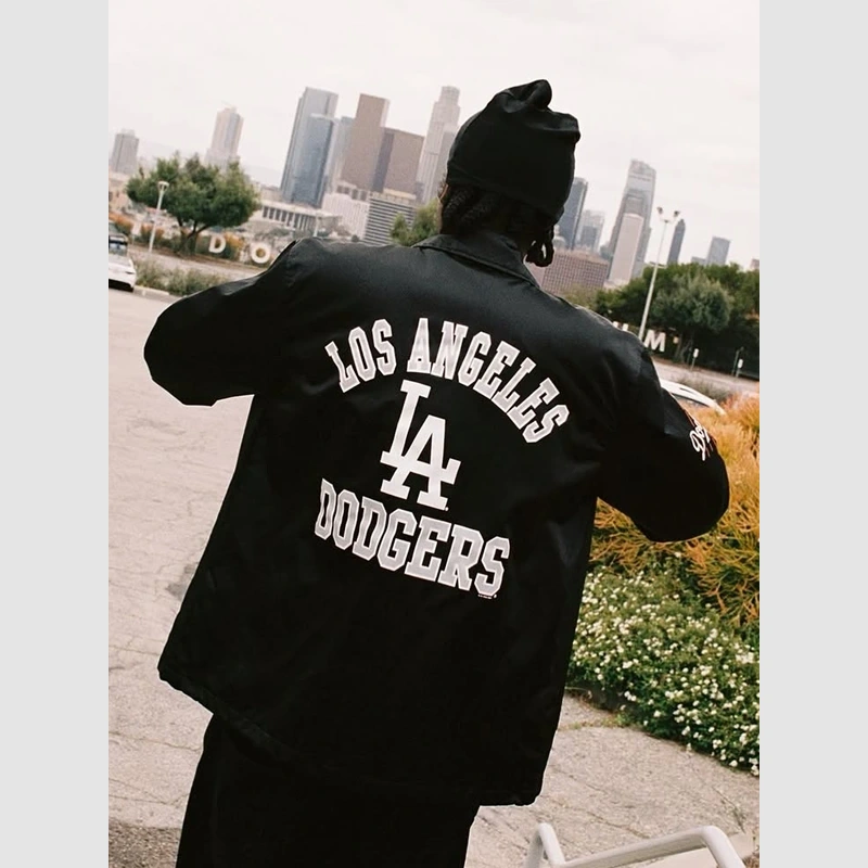 Black Los Angeles Dodgers Starter Coaches Jacket