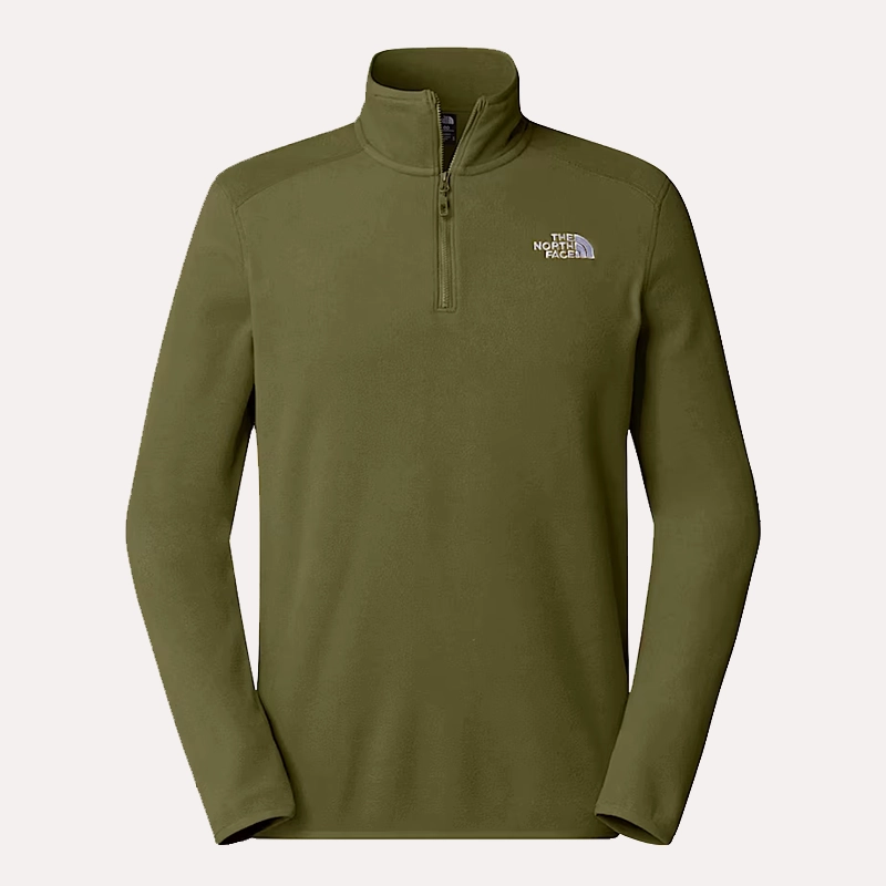 2025 Trending North Face Glacier 1/4-Zip Green Fleece Jacket