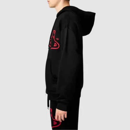 Vivienne Westwood Rugged Zip Up Black Hoodie - Danezon