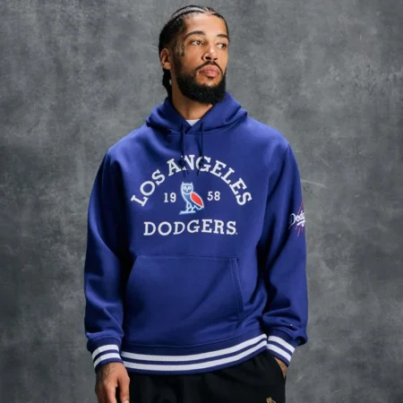 OVO x New Era x MLB Los Angeles Dodgers Hoodie - Blue