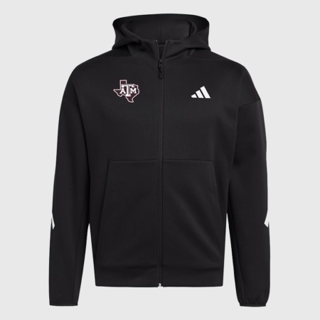 ＆TEAM　アジツアンコンフーディー　Mサイズ Adidas Texas A&M Aggies Full Zip Player Travel ZNE Hoodie