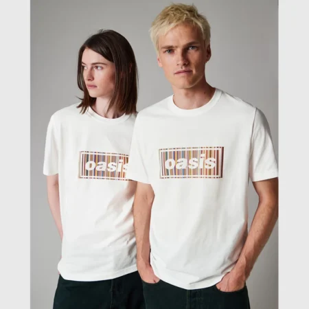 Paul Smith x Oasis White Stripe Logo Tee – Limited 2025