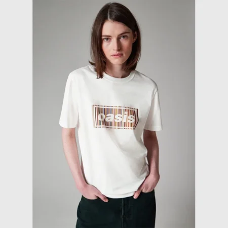 Paul Smith x Oasis White Stripe Logo Tee – Limited 2025