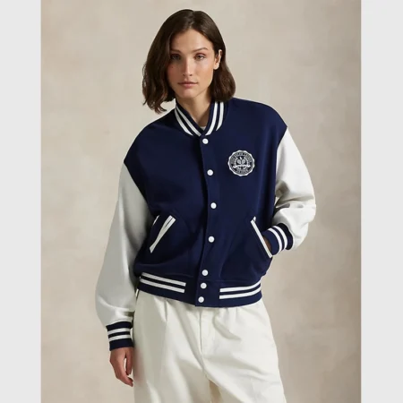 US Open Baseball Jacket Ralph Lauren | Blue and White Jacket