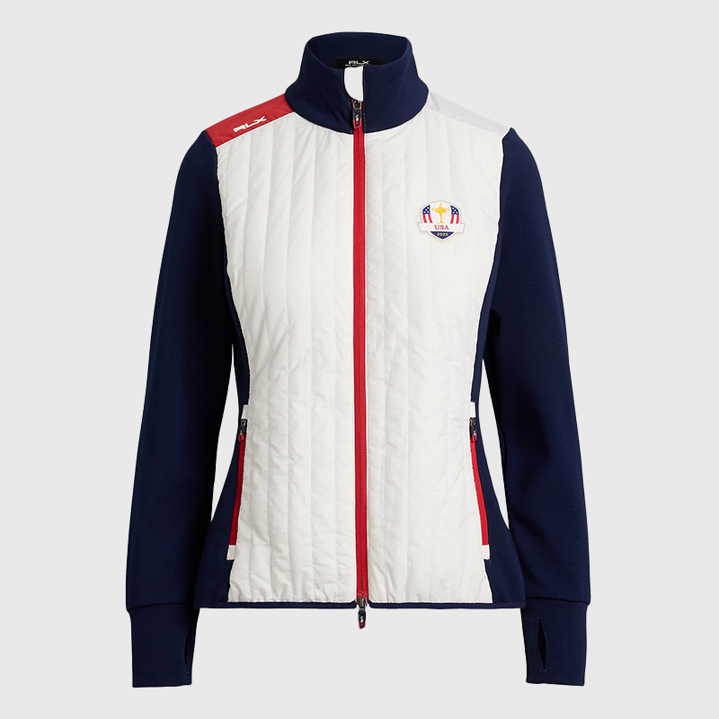Blue and White U.S. Ryder Cup Hybrid Quilted Jacket