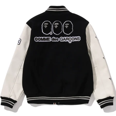 A BATHING APE x COMME des GARCONS OSAKA Varsity Jacket