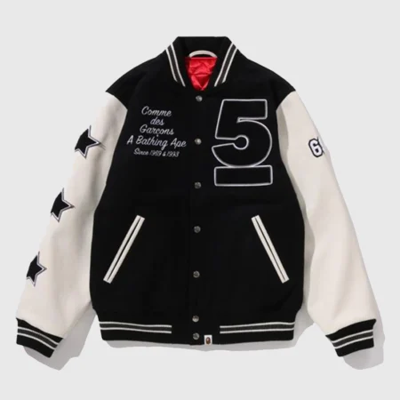 A BATHING APE x COMME des GARCONS OSAKA Varsity Jacket