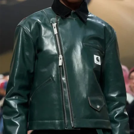 ジャケット・アウター Sacai x Carhartt WIP LeatherJK Green sz1 Sacai x Carhartt Leather Jacket | Carhartt WIP Sacai Leather Jacket