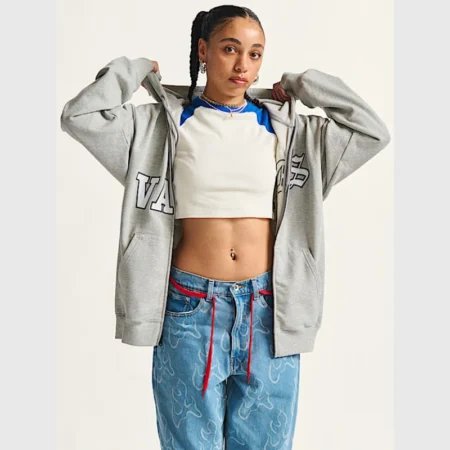 Vans Zip Up Hoodie | Vans Split Logo Zip-Up Hoodie Grey