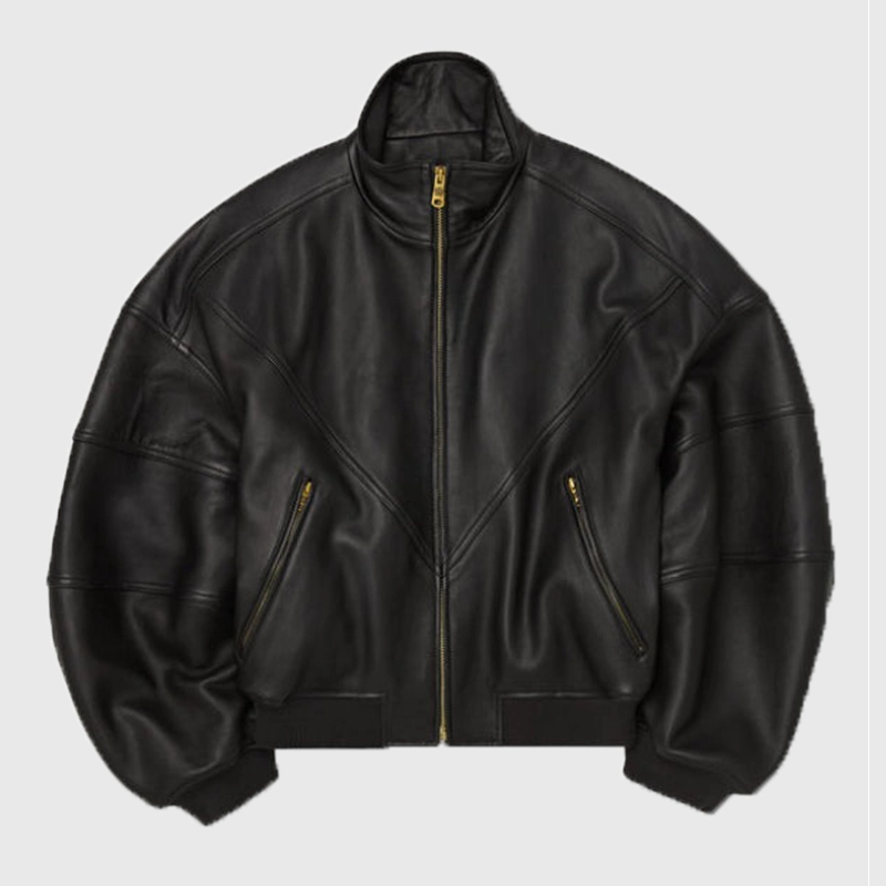 Willy Chavarria Ruff Rider Leather Jacket Black – Danezon