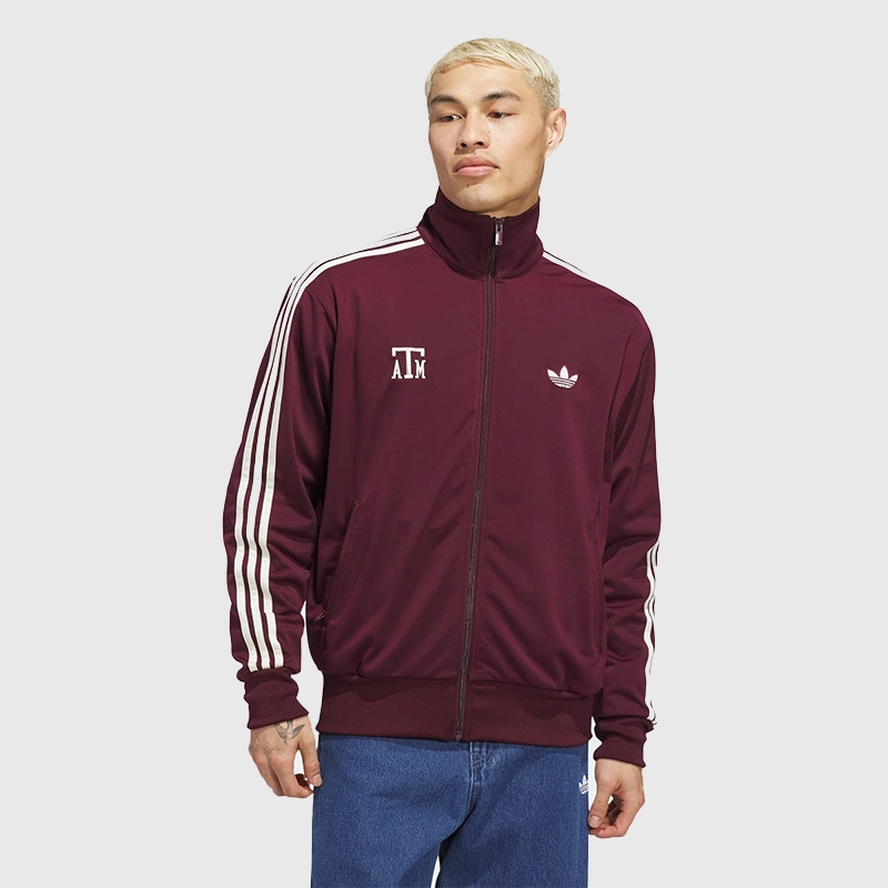 Texas A&M x Adidas Firebird Maroon Track Jacket - Danezon