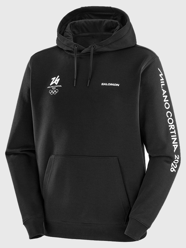 Black Unisex Milano Cortina 2026 Salomon Logo Graphic Hoodie