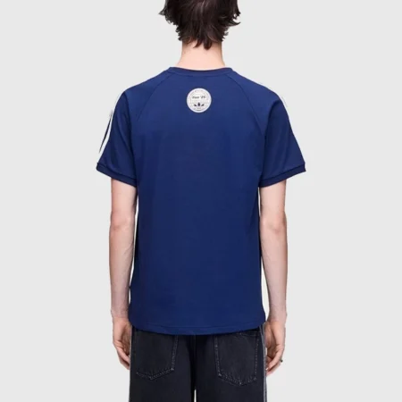 Adidas x Oasis Navy Blue 3-Stripes Tour T-Shirt – 2025 Drop 2