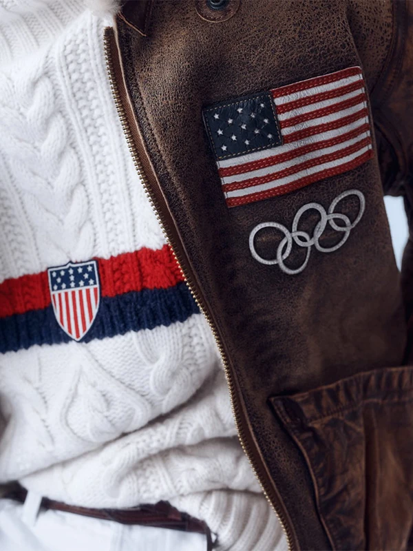 Olympics Polo Ralph Lauren Team USA Leather Flight Jacket