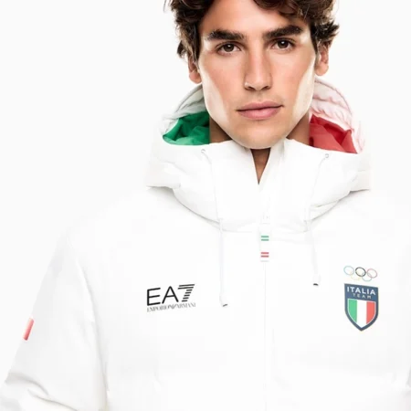 Shop the 2026 Winter Olympics Team Italia EA7 Ski Puffer Jacket
