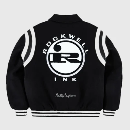 Shop the 2025 Golf Wang x Marty Rockwell Black Varsity Jacket