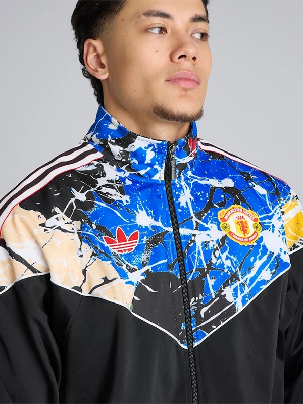 Manchester United x adidas Stone Roses Track Jacket Black